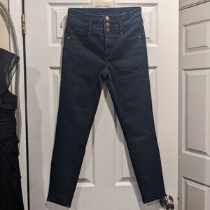 Ann Taylor The Skinny Dark Wash Jeans women's size 6 Blue Denim